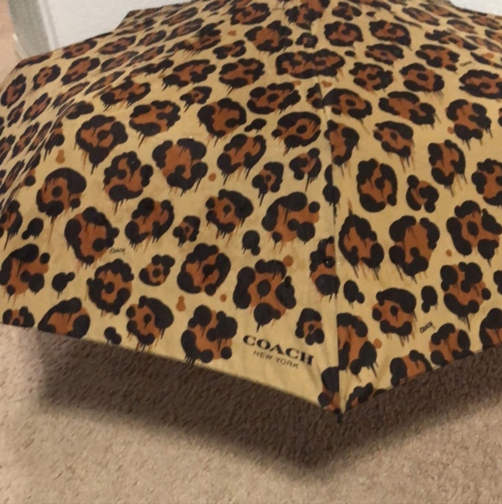 Coach Leopard Print Umbrella